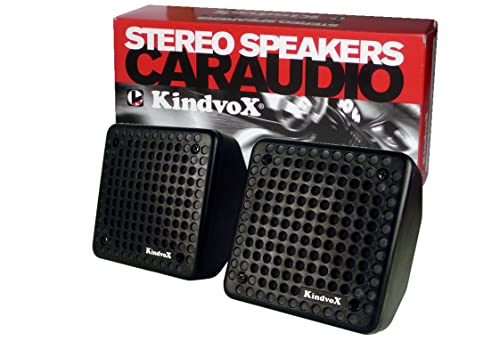 Colunas KINDVOX KVC4 (Preto - 2 x 6 W - Alumínio) NEW RADIOVOX, S.L - Alto-falantes - preto, 2 x 6 w, alumínio