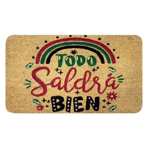 Tapete Decorativo ACOMODA Textil Coco Natural com Desenhos e Frases Orpatex - Tapetes - tapete decorativo, acomoda textil, coco natural, desenhos, frases
