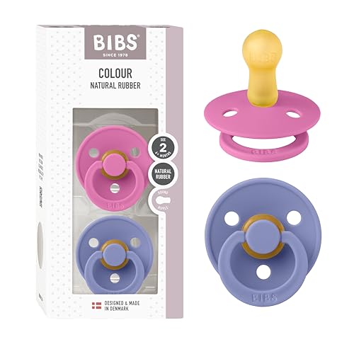 Chupetas BIBS Color Pack (2 Unidades) - Rosa e Azul Bibs - Chupetas e mordedores - latex natural, ergonómica, anticolheita, tetinas redondas