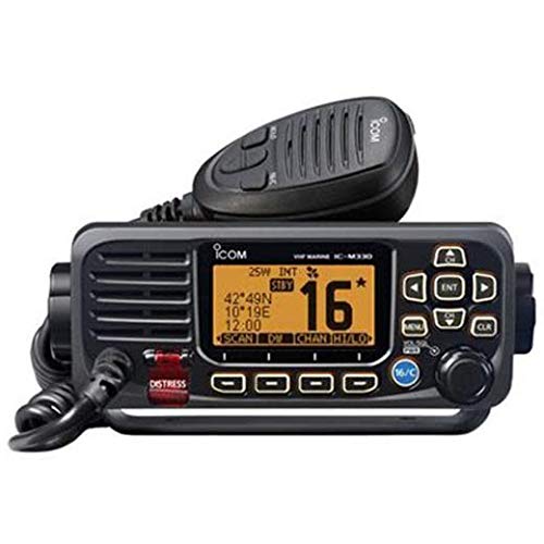 Walkie Talkie ICOM M330GE (16 Canales - Até 8 Km - Preto) ICOM - Radios náuticos - 16 canais, até 8 km, gps, glonass, chamada emergência