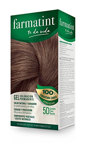 Tinta de Cabelo FARMATINT 5D 4% (Castanho Claro Dourado) FARMATINT - Coloração de cabelo - castanho claro, dourado, 4+