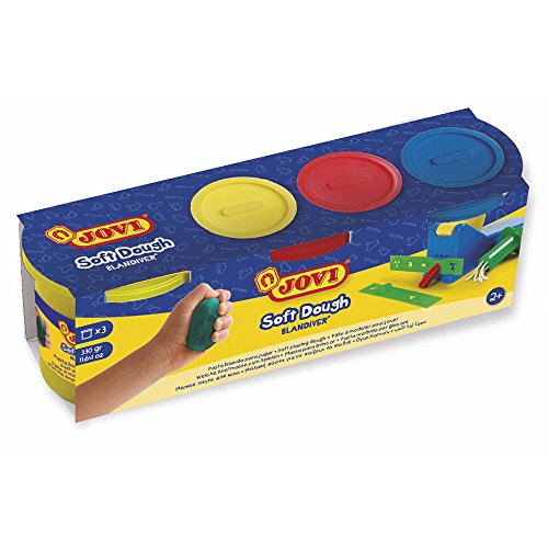 Plasticina JOVI Soft Dough (Branco - 3 Unidades) Jovi - Massa de modelar e putty - macia, fácil de moldar, não endurece, não tóxica