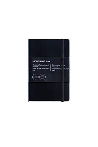 Caderno MIQUELRIUS Flexível (Pele - Preto) MIQUELRIUS - Cadernos e bloco de notas - flexível, pele, preto, cartão 2,5 mm