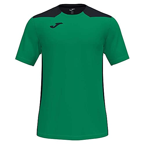T-shirt para Homem JOMA Camiseta Preto e Verde (L) Joma - Camisas e tops - manga curta, colar redondo, corte de contraste, logotipo bordado