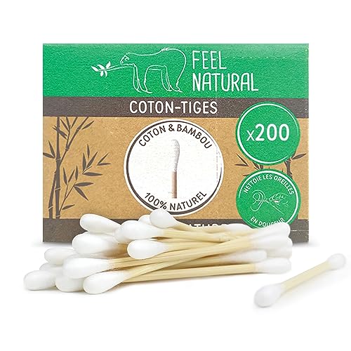 Caixa com 200 Bastões de Bambu FEEL NATURAL FEEL NATURAL - Banho e corpo - ecológico, zerowaste, fácil abertura