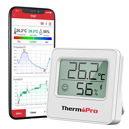 Termómetro Ambiental THREMO PRO TP357 Branco ThermoPro - Previsores do tempo e estações - termómetro, ambiental, THREMO PRO