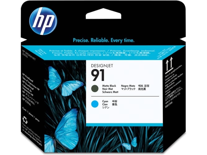 Cabeça de Impressão HP 91 Ciano e Preto Mate HP - Cabeças de impressão - preto, ciano, inkjet