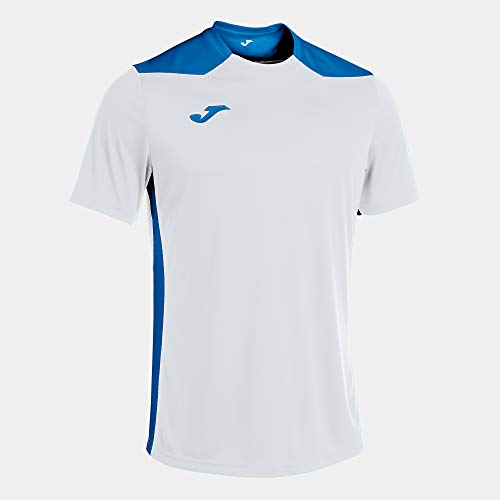 Camisola para Homem HOMA Champioan Mundial Branco para Futebol (L) Joma - Roupa - manga curta, corte contraste, ricamado, logotipo.