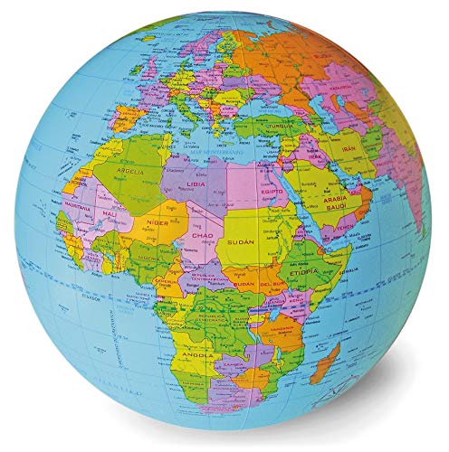Bola MAPIBERIA Globo Terrestre (Azul - 40cm) Polo Sud - Globos terrestres - 40cm, cartográfica, actualizável, azul