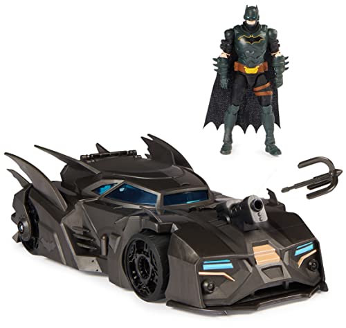 Figura MATTEL Batman Batmobil (Idade Mínima: 4 Anos) Spin Master - Brinquedos - Batman, Batmobil, lançador, garra, super-vilões