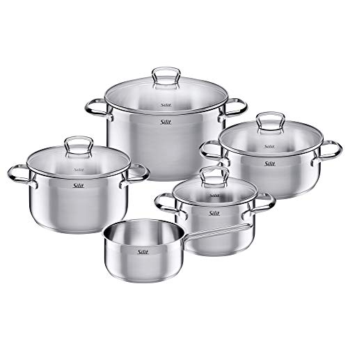 Conjunto de Panelas SILIT (5 peças - Aço Inoxidável) Silit - Conjuntos de panelas - 5 peças, aço inoxidável