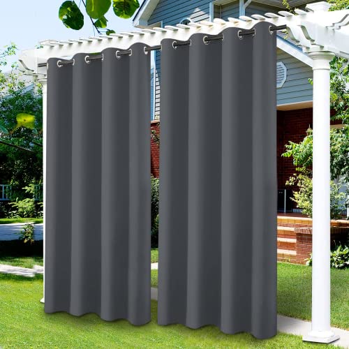 Cortina Exterior LIVEGO (Poliéster - Cinzento) LiveGo - Cortinas e cortinados - poliéster, cinzento, 180 cm, 260 cm