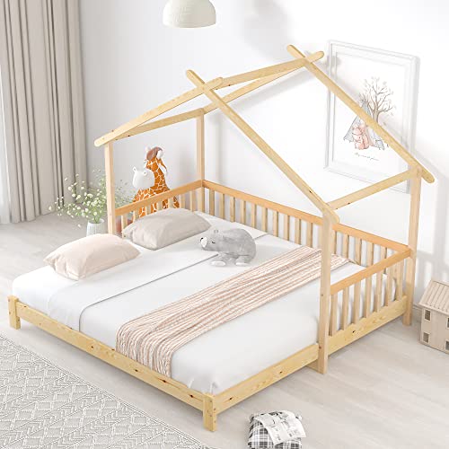 Cama Infantil AMERICAN FURNITURE Madeira Natural Moimhear - Camas e estruturas de cama - extensível, ampliável, madeira de pinho, suporte seguro