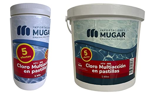 Desinfetante para Piscina MUGAR Cloro 5 Acciones (5 kg) Tejar Viejo - Limpeza de piscinas e produtos químicos - desinfetante, piscina, cloro, 5 accções