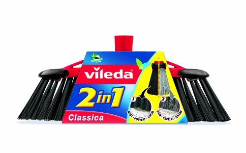 Vassoura Vileda Scopa 2in1 Classica - Preto, Cinzento, Vermelho Vileda - Cabeças de vassoura - 2 em 1, clássica, preto, cinzento, vermelho