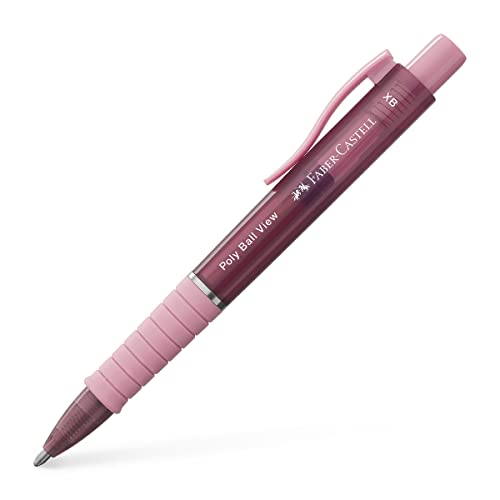 Esferográfica FABER-CASTELL Polyball Rosa (Bola) A.W. Faber-Castell - Canetas - polyball, rosa, tinta azul, corpo transparente