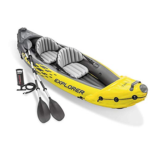 Barco Insuflável INTEX Explorer (Amarelo - 3.05x1.52x0.85m) INTEX - Caiaques - insuflável, pvc, amarelo, 3.05x1.52x0.85m