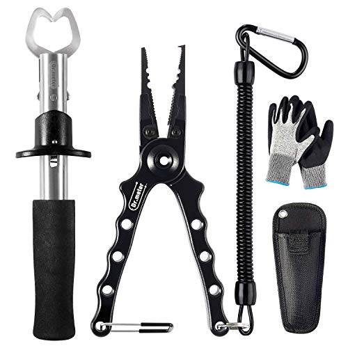 Conjunto de Alicates de Pesca DR.METER 3Pcs Dr.meter - Ferramentas de remoção de anzol de pesca - pescar, plano, gancho, luvas