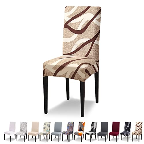 Conjunto de Capas para Cadeiras LYDEVO Castanho (6 Un) Lydevo - Roupa de cama e cama - conjunto, capas, cadeiras, castanho