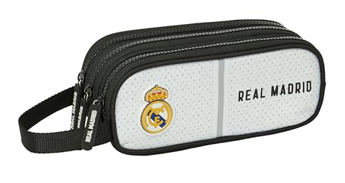 Estojo Triplo Creme Real Madrid 1ª Equipação 24/25 safta - Organizadores de mesa - estojo, triplo, creme, Real Madrid, 1ª equipação, 24/25