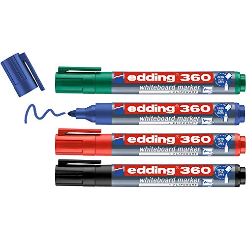 Marcador EDDING 360 (Multicor - Ponta Redonda) edding UK Ltd - Marcadores e marcadores de texto - multicor, ponta redonda, 25 mm, pigmentado