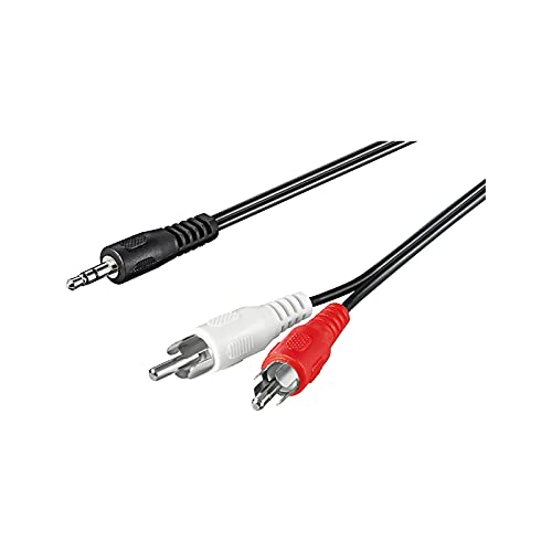 Cabo de Áudio GOOBAY (Jack 3.5mm - RCA - 3 m - Preto) Wentronic - Cabos de áudio e vídeo - 3 m, jack 3.5mm, RCA, preto