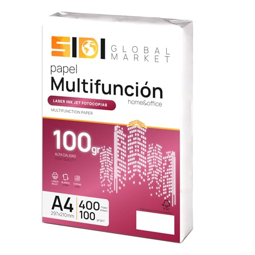 Sidi 400H 100G Folio A4 Branco 400 Folhas SIDI Global Market - Papel de impressora e copiadora - a4, branco, 400 folhas, 80g/m²