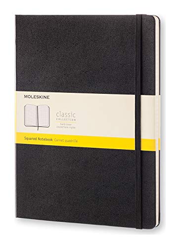 Caderno e Bloco de Notas Moleskine Classic Hard Cover Notebook - Preto - Grande Moleskine - Cadernos e bloco de notas - capa dura, papel sem ácidos, bolsa interna, elástico