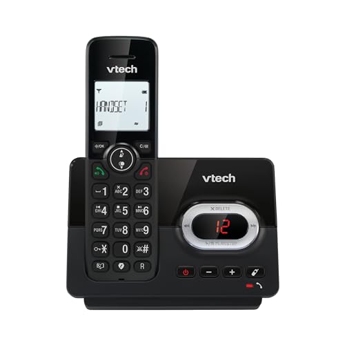 Telefone sem fio com contestador VTECH CS2050 Preto VTech - Telemóveis - sem fio, contestador automático, teclas grandes, retroiluminação LCD