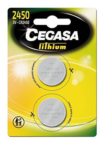 Pilha Recarregável CR2450 (Lítio - 3V) - 2 unidades Cegasa - Baterias de uso geral - litio, 3V, CR2450, 220 mAh