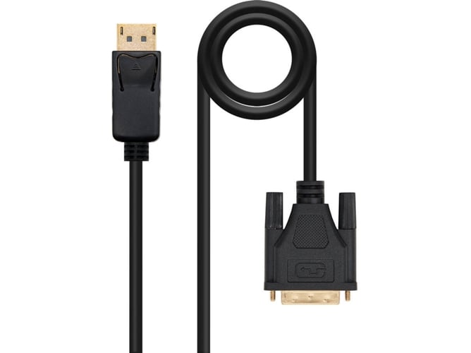 Adaptador de Cabo de Vídeo NANOCABLE 10.15.4505 DisplayPort DVI Preto 5 m NANOCABLE - Cabos - displayport, dvi, preto, 5m