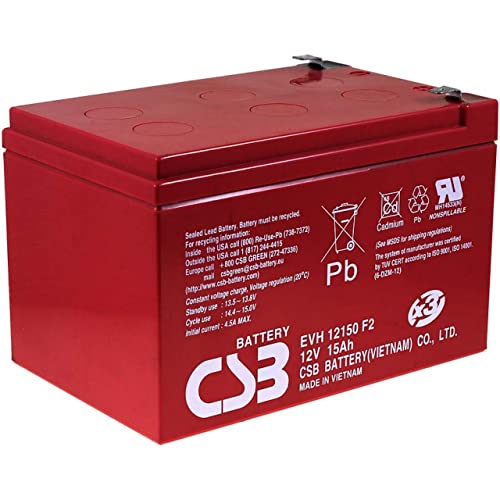 Bateria para Carro Elétrico CSB EVH12150 (12 V - 15 Ah) CSB - Baterias - 12V, 1,5ah, carro elétrico