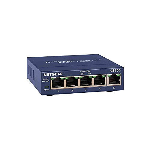 Switch NETGEAR GS105GE-100EUS L2 10/100/1000 Netgear - Concentradores e comutadores - l2, 10/100/1000, netgear