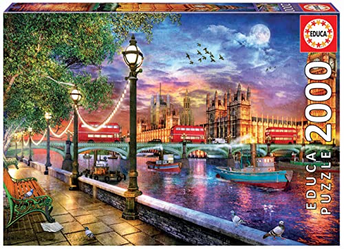 Puzzle EDUCA Londres ao Por do Sol (2000 Peças) EDUCA - Quebra-cabeças de encaixar - puzzle, educa, londres ao por do sol, 2000 peças