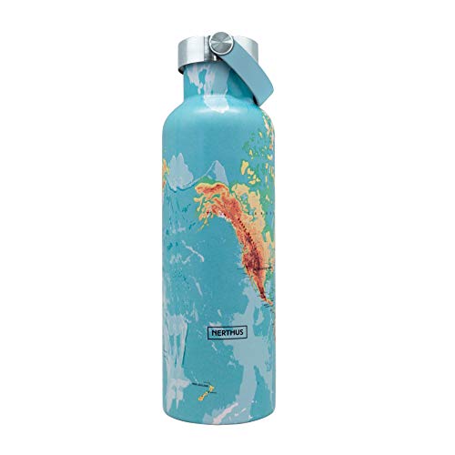 Garrafa Térmica NERTHUS FIH-767 (750 ml) Find It Import & Export S.L. - Porta-alimentos e bebidas - 750 ml, aço inoxidável, 2,4 cm, preto