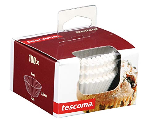 Conjunto de 100 Formas de Papel Tesco DELICIA | Diâmetro 6,0 cm - Branco Tescoma - Tapetes e forros de cozimento - 100 formas, diâmetro 6,0 cm, branco