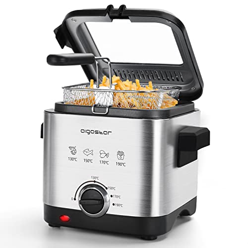 Fritadeira Elétrica AIGOSTAR 504113 (900 W - Capacidade: 1,5 kg) Aigostar - Eletrodomésticos de cozinha - 900 W, 1.5 kg, elétrica