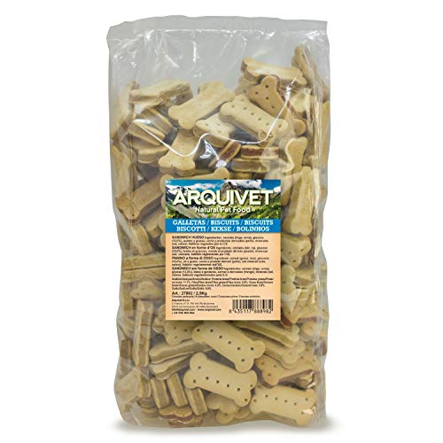 Arquivet Biscuit ossos Sandwich 10Kg Snack natural para Cão Arquivet - Petiscos para cães - 100% natural, sem aditivos, ossos, sandwich