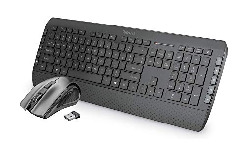 Teclado TRUST Tecla-2 (Wireless - Layout Italiano) Trust - Conjuntos de acessórios de computador - layout italiano, teclado numérico, teclas isoladas, patas dobráveis, rato ótico