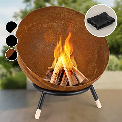 Braseiro de Campismo BLUMFELDT Fireball (Preto - Aço) blumfeldt - Móveis de exterior - aço inoxidável, design elegante, base triangular, pano de chuva