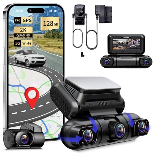 Dash Cam RHORAWILL 4 Canais Coche 5G Wifi 360º Rhorawill - Câmeras de vigilância - dash cam, 4 canais, 5g wifi, 360º