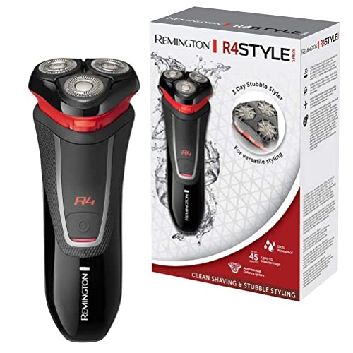 Máquina de Barbear Remington R4000 Preto, Prateado Remington - Acessórios de banheiro - rotativo, 2 lâminas, recarregável, indicador de bateria