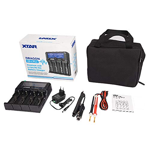 Carregador de Bateria XTAR Dragon VP4+ (18000 mAh) XTAR - Carregadores de bateria de uso geral - carregador, bateria, xtar dragon, vp4+, 18000 mAh