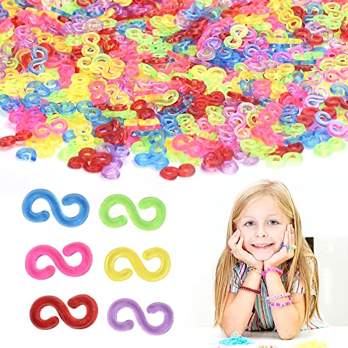 BUENTYA 1000 PCS Ganchos para Pulseras de Goma BUENTYA - Kits de artesanato de brinquedos - ganchos, pulseras, 1000 pcs
