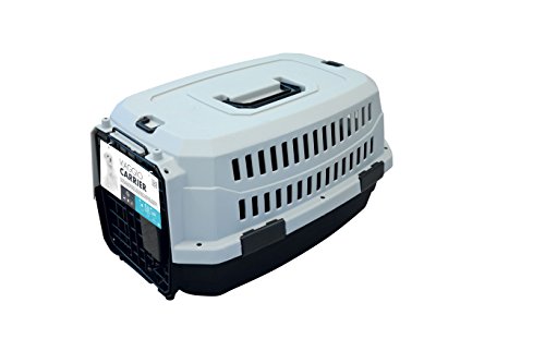 Transportadora para Animais de Estimação M-PETS Viaggio M PETS - Produtos para animais de estimação - plástico, cinzenta, preta, 5 kg, base amovível