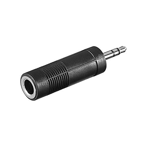 Cabo de Áudio GOOBAY (Jack 3.5mm - Jack 6.3mm - Preto) Wentronic - Conectores de componentes eletrônicos - jack 3.5mm, jack 6.3mm, preto