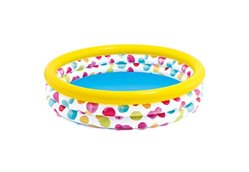Piscina Insuflável LIONELO Cool Dots (Azul - 183x76 cm) INTEX - Piscinas - insuflável, 330 litros, vinil resistente, remendo de reparação