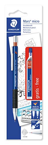 Lápis Corrigidos STAEDTLER Mars Micro (Caixa de 10) Staedtler - Lápis mecânicos - corrigidos, anti-deslize, retractil, borracha