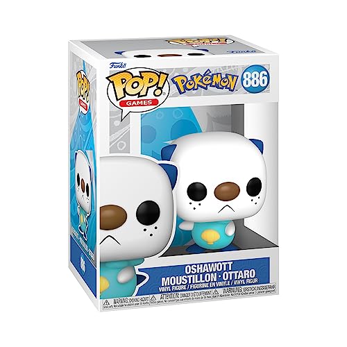 Figura FUNKO POP! GAMES: POKEMON- Oshawott (Squirtle) Funko - Brinquedos - pokemon, Oshawott, squirtle, vinil, 9 cm