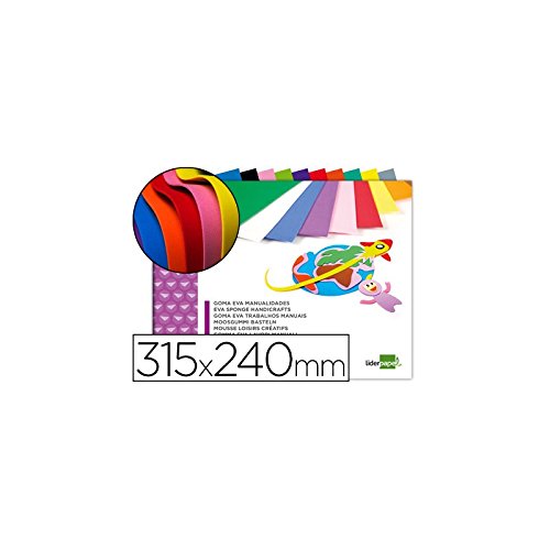 Bloco de Notas BLOCO LIDERPAPEL 10 Folhas Goma Eva (Multicor) Liderpapel - Papel de impressora e copiadora - multicor, goma eva, 24x32 cm